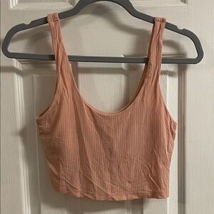 Aerie Peach Ribbed Crop Top
